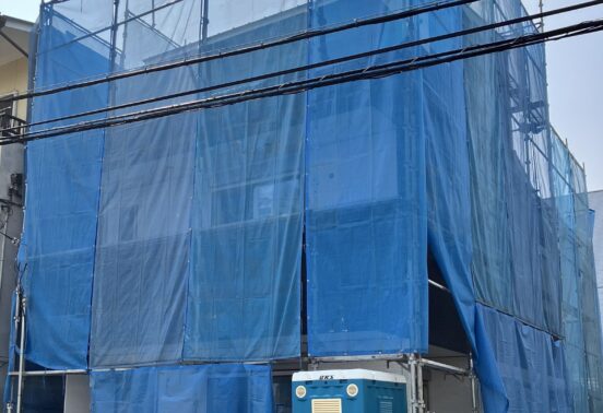 大阪市内　木造2階建て住宅新築工事施工状況